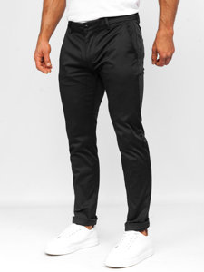 Pantalon chino en tissu noir Bolf KA9810