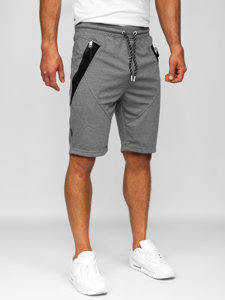 Pantalon court de sport pour homme gris-blanc Bolf Q3878