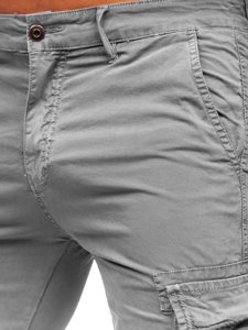 Pantalon court short cargo gris pour homme Bolf YF2221