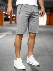 Pantalon court sportif gris pour homme Bolf JX512 