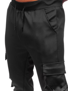 Pantalon de jogging cargo sportif pour homme noir Bolf 8K1118