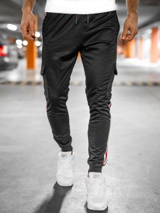 Pantalon de jogging cargo sportif pour homme noir Bolf YLB88018A