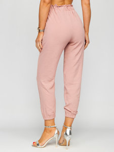 Pantalon de jogging en tissu pour femme rose Bolf W5076