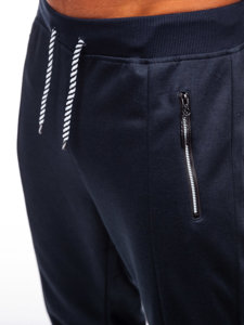 Pantalon de jogging sportif pour homme bleu foncé Bolf 8K220
