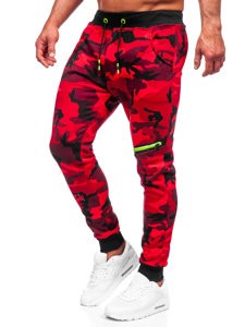 Pantalon de sport camo pour homme rouge Bolf KK04