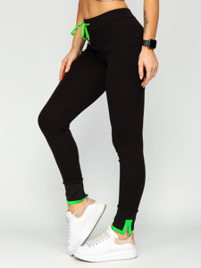 Pantalon de sport pour femme noir-vert Bolf CYF802NM