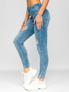 Pantalon en jean pour femme bleu Bolf WL2123