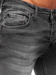 Pantalon en jean pour noir homme slim fit Bolf R919  