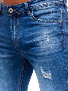 Pantalon en jean regular fit pour homme bleu foncé Bolf K10006-1