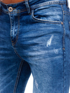 Pantalon en jean regular fit pour homme bleu foncé Bolf K10008-1