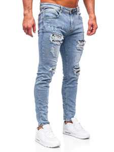 Pantalon en jean skinny fit pour homme bleu foncé Bolf E7721B