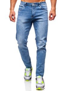 Pantalon en jean skinny fit pour homme bleu foncé Bolf KX536