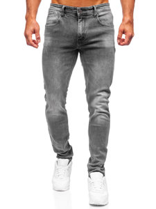 Pantalon en jean skinny fit pour homme noir Bolf KX597