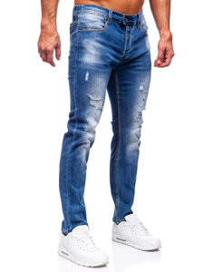 Pantalon en jean slim fit pour homme bleu Bolf MP0018B