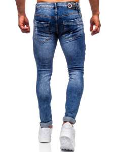 Pantalon en jean slim fit pour homme bleu foncé Bolf 85004S0