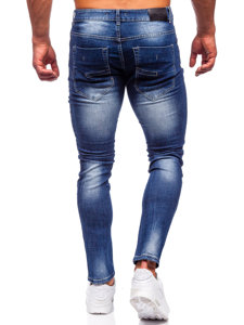 Pantalon en jean slim fit pour homme bleu foncé Bolf MP0024B
