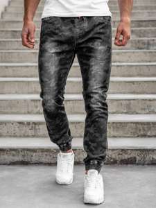 Pantalon jogger camo pour homme noir Bolf RB9486DT   