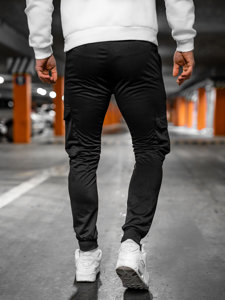 Pantalon jogger cargo pour homme noir Bolf HW2357