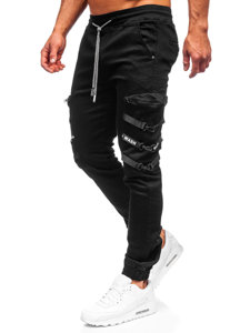 Pantalon jogger cargo pour homme noir Bolf KA2101-13P