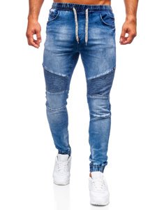 Pantalon jogger en jean pour homme bleu foncé Bolf 51011S0