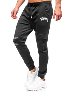 Pantalon sportif noir pour homme Bolf K10286