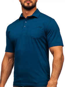 Polo en coton pour homme bleu foncé Bolf 143006