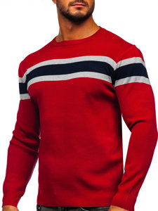 Pull pour homme rouge Bolf H2108