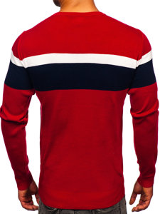 Pull pour homme rouge Bolf H2115