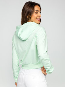 Sweat-shirt à capuche pour femme vert menthe Bolf 8B939