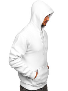Sweat-shirt blanc kangourou à capuche pour homme Bolf B1004 