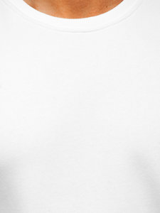 Sweat-shirt blanc sans capuche pour homme Bolf 2001  