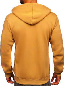 Sweat-shirt brun zippé à capuche pour homme Bolf 2008 