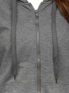 Sweat-shirt graphite à capuche pour femme Bolf B20003