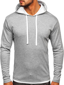 Sweat-shirt gris à capuche pour homme Bolf 03