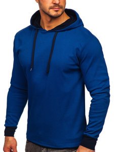 Sweat-shirt indigo à capuche pour homme Bolf 145380