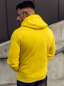 Sweat-shirt kangourou à capuche pour homme jaune Bolf 2009A