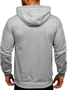 Sweat-shirt kangourou gris à capuche pour homme Bolf B10003