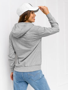 Sweat-shirt kangourou gris pour femme Bolf 20002