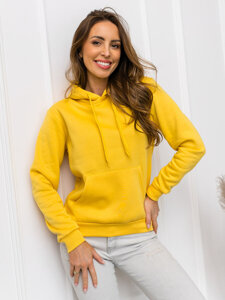 Sweat-shirt kangourou pour femme jaune clair Bolf W02
