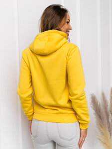 Sweat-shirt kangourou pour femme jaune clair Bolf W02