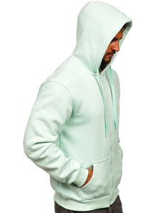 Sweat-shirt menthe clair zippé à capuche pour homme Bolf 2008 