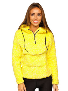 Sweat-shirt polaire à capuche pour femme jaune z Bolf HH008