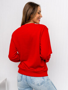 Sweat-shirt pour femme rouge Bolf WB11002       