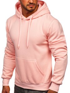 Sweat-shirt pour homme à capuche rose clair kangourou Bolf 2009-38