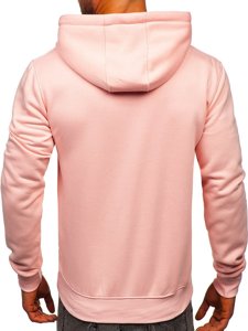 Sweat-shirt pour homme à capuche rose clair kangourou Bolf 2009-38