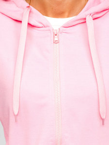 Sweat-shirt rose clair à capuche pour femme Bolf B20003   