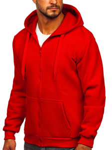 Sweat-shirt rouge zippé à capuche pour homme Bolf 2008 