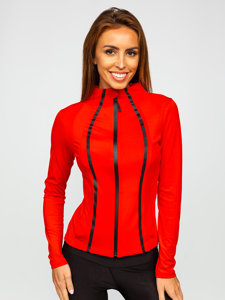 Sweat-shirt sans capuche pour femme rouge Bolf HH020