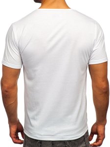 Tee-shirt blanc avec imprimé pour homme Bolf KS2625