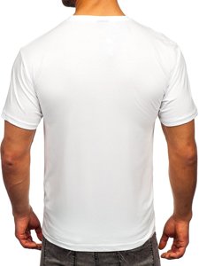 Tee-shirt imprimé pour homme blanc Bolf 2309-1
